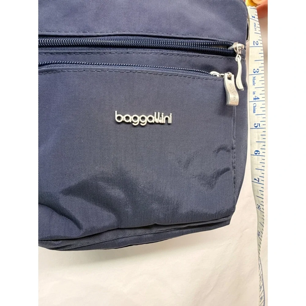 NWOT Baggallini Navy Blue Nylon Crossbody Bag with RFID Blocking&Wristlet Wallet